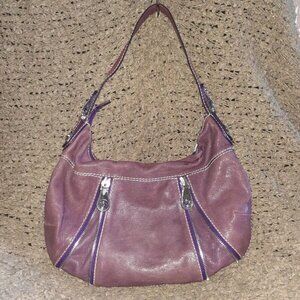 MICHAEL KORS-Plum/Purple Metallic Leather-Hobo-Shoulder-SAMPLE-OOAK-Excellent